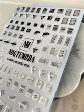 Load image into Gallery viewer, COMBI METALLIC 024 - Silver, black and White Squiggles and Shapes