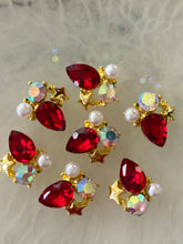 Load image into Gallery viewer, Cluster gold, Red &amp; Crystal Ab