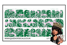 Load image into Gallery viewer, Pink &amp; Tropic Leafy NAIL WRAP