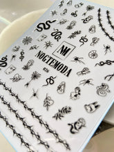Load image into Gallery viewer, NOGTEMODA Nail stickers 026 -Black spikes and snakes