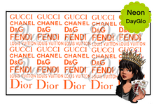 Load image into Gallery viewer, Neon/Day GLO Designer words decal