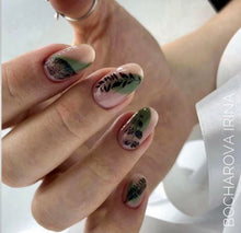 Load image into Gallery viewer, IBDI NAILS - AIR  slider 171 Black and White Leaves