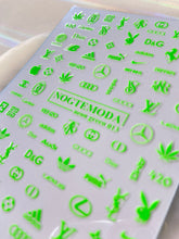 Load image into Gallery viewer, NEON GREEN 013 - Mixed Logos
