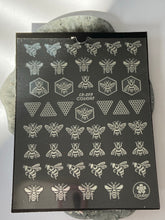Load image into Gallery viewer, BEE Nail Art Stickers - Silver