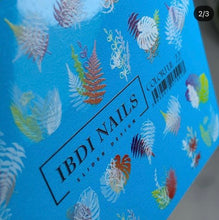 Load image into Gallery viewer, IBDI NAILS slider - COLORFUL 22 - Stamp Effect Leaves