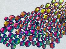 Load image into Gallery viewer, Colour Shifting Green/Purple/Gold Crystal Nail Gems (mixed sizes x140)