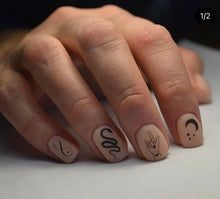 Load image into Gallery viewer, IBDI NAILS slider - 446- Alternative Aesthetic love theme sketches