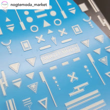 Load image into Gallery viewer, NOGTEMODA Nail stickers 008 - White Stripes and shapes