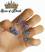 Load image into Gallery viewer, Colourful Leopard NAIL WRAP