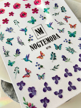 Load image into Gallery viewer, NOGTEMODA Nail stickers 078 - Floral &amp; Butterflies