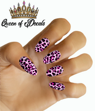 Load image into Gallery viewer, Pink Leopard NAIL WRAP