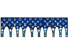 Load image into Gallery viewer, LV Signature Print (Blue TyeDye)NAIL WRAP