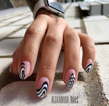 Load image into Gallery viewer, IBDI NAILS - AIR  slider 165 Black and White Wave Pattern