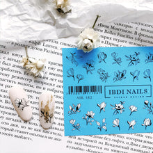 Load image into Gallery viewer, IBDI NAILS slider - AIR 182 - Black &amp; White Florals