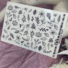 Load image into Gallery viewer, MilliArt Nails - Black with White Shadow Florals
