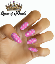 Load image into Gallery viewer, LV Signature Print (Pink) NAIL WRAP