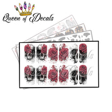 Load image into Gallery viewer, Watercolour Splashy Skulls &amp; Roses