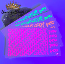 Load image into Gallery viewer, LogoDD decal Neon/Day GLO