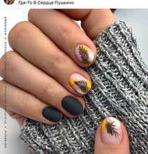 Load image into Gallery viewer, IBDI NAILS - AIR  slider 162 - black and White leaves &amp; Stems