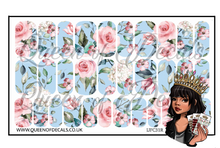 Load image into Gallery viewer, Blue &amp; Pink Roses NAIL WRAP