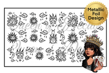 Load image into Gallery viewer, Metallic Sun and moon sketches