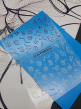 Load image into Gallery viewer, NOGTEMODA Nail stickers 021 - Black &amp; White swirls