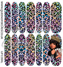Load image into Gallery viewer, Colourful Leopard NAIL WRAP