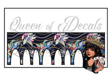 Load image into Gallery viewer, Navy Paisley &amp; Chains NAIL WRAP