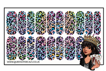 Load image into Gallery viewer, Colourful Leopard NAIL WRAP