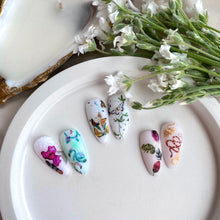 Load image into Gallery viewer, IBDI NAILS slider - COLORFUL 96 - Foliage &amp; Butterflies