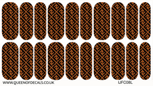 Load image into Gallery viewer, FF-eNdI Signiture print (Brown)NAIL WRAP