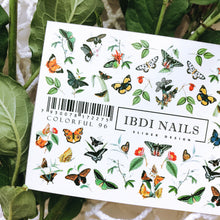 Load image into Gallery viewer, IBDI NAILS slider - COLORFUL 96 - Foliage &amp; Butterflies
