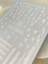 Load image into Gallery viewer, NOGTEMODA Nail stickers 008 - White Stripes and shapes
