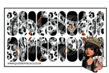 Load image into Gallery viewer, Black Leopard with chains NAIL WRAP