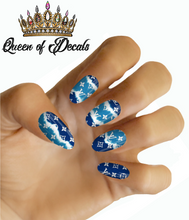 Load image into Gallery viewer, LV Signature Print (Blue TyeDye)NAIL WRAP