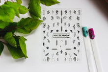 Load image into Gallery viewer, NOGTEMODA Nail stickers 042- Black &amp; White Floral