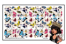 Load image into Gallery viewer, Butterflies &amp; Script NAIL WRAP