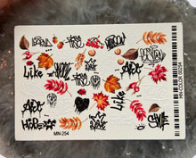 Load image into Gallery viewer, MilliArt Nails - Autumn Leaves and Graffiti