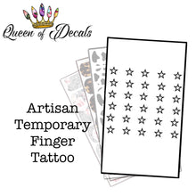 Load image into Gallery viewer, Artisan Hand &amp; Finger Tattoos - STARS