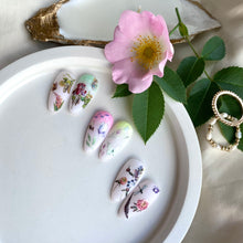 Load image into Gallery viewer, IBDI NAILS slider - COLORFUL 106 - Feathers, Florals, &amp; Fluttering