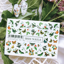 Load image into Gallery viewer, IBDI NAILS slider - COLORFUL 96 - Foliage &amp; Butterflies