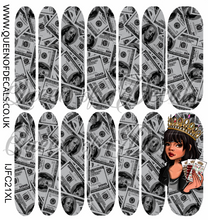 Load image into Gallery viewer, Mo Money - Black n White NAIL WRAP