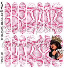 Load image into Gallery viewer, Pink Snake NAIL WRAP