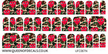 Load image into Gallery viewer, Camo Heart NAIL WRAP