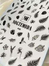 Load image into Gallery viewer, NOGTEMODA Nail stickers 040 - Black Tropic Sketches
