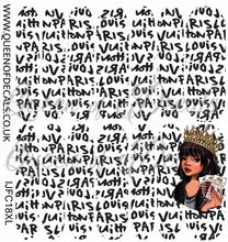 Load image into Gallery viewer, LV Graffiti Print -Black NAIL WRAP