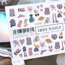 Load image into Gallery viewer, IBDI NAILS slider - COLORFUL 104 - Cute Pink Stuff