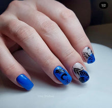 Load image into Gallery viewer, IBDI NAILS - AIR  slider 171 Black and White Leaves
