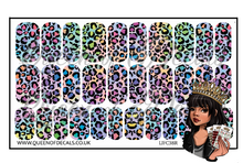 Load image into Gallery viewer, Colourful Leopard NAIL WRAP