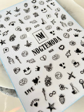Load image into Gallery viewer, NOGTEMODA Nail stickers 068 - Aesthetic Sketches